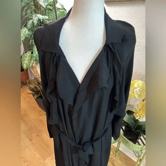Trouve Black Long Belted Cardigan size M - Picture 6 of 12